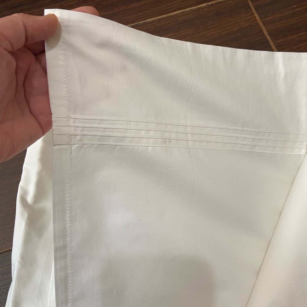 Ralph Lauren 100% Cotton Flat Sheet White 102 X 94 “New - Picture 5 of 8